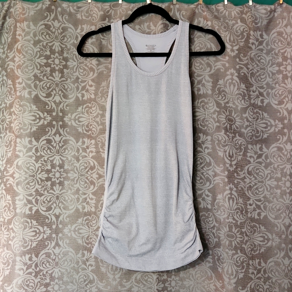 Athleta Light Grey Racerback Tank Top Size XS
